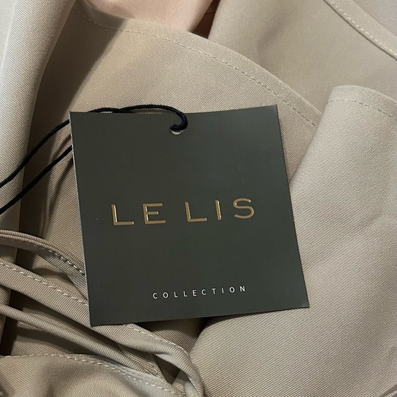 Le Lis Collection Mini Dress Ivory Tie Strap Medium L New - Picture 13 of 14